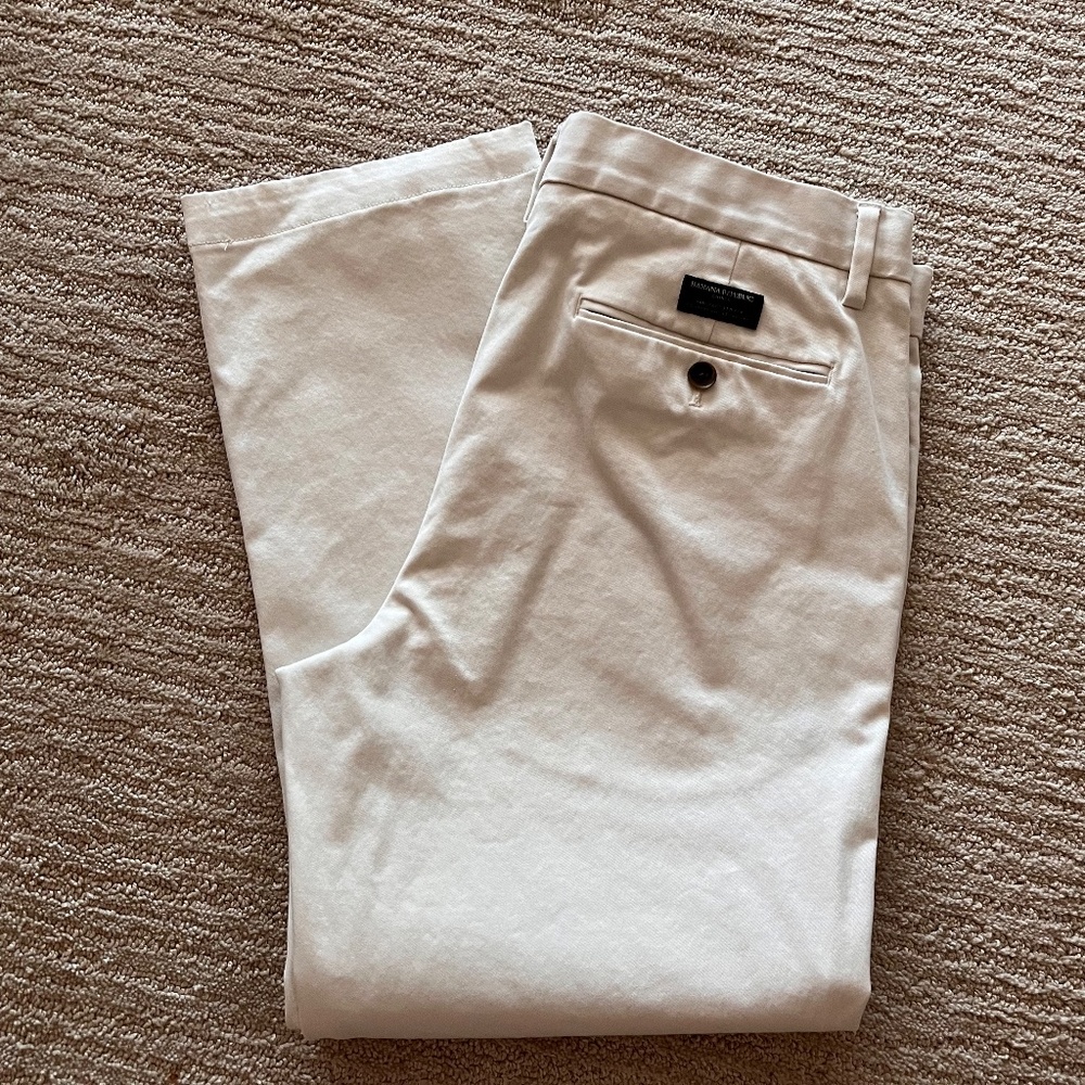 BANANA REPUBLIC Mens' Stone Aiden Rapid Movement Chinos Pants sz 33x28